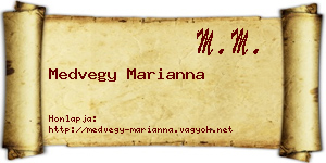 Medvegy Marianna névjegykártya